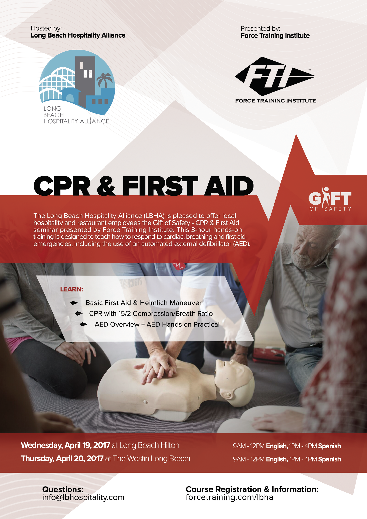 CPR & First Aid Seminar - English | Force Training Institute